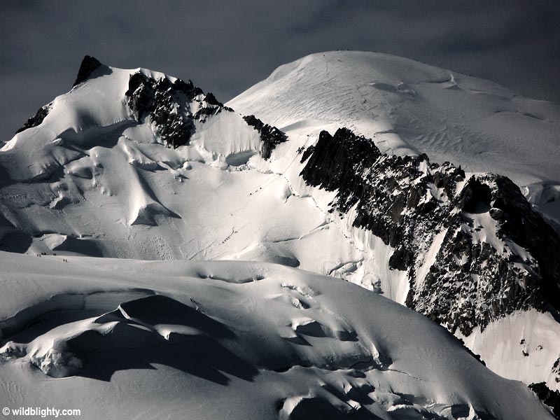 Mont Blanc viewed from Aigulle du Midi.