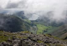 View of Wasdale Head and Wast Water from Great Gable.