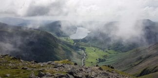 View of Wasdale Head and Wast Water from Great Gable.