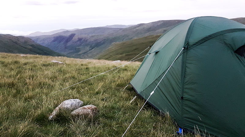 Mountain view from our wild camping spot.