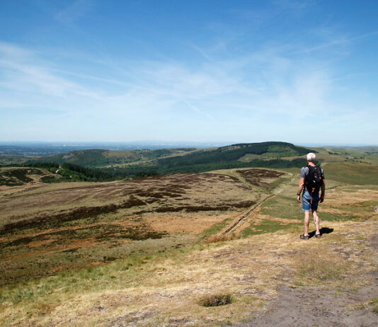 View from the summit of Shutlingsloe towards Macclesfield Forest.