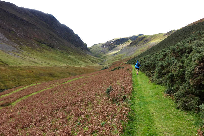 View of the low level grassy approach to Robinson