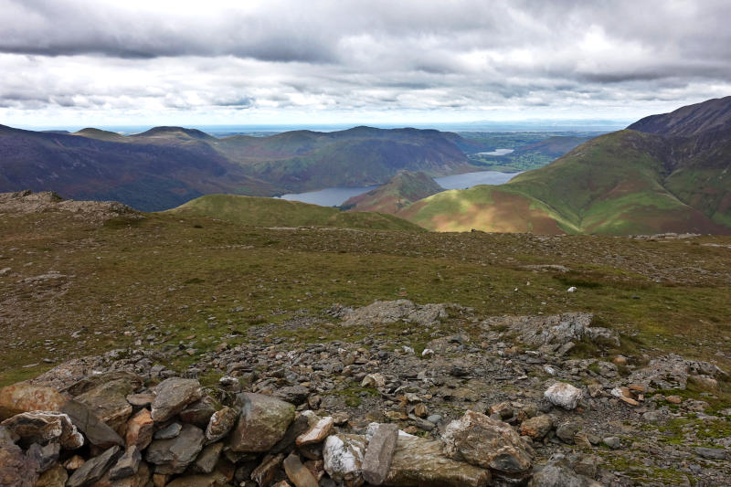 View of moutains and lakes from Robinson