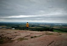 View from the sandstone summit of Helsby Hill.