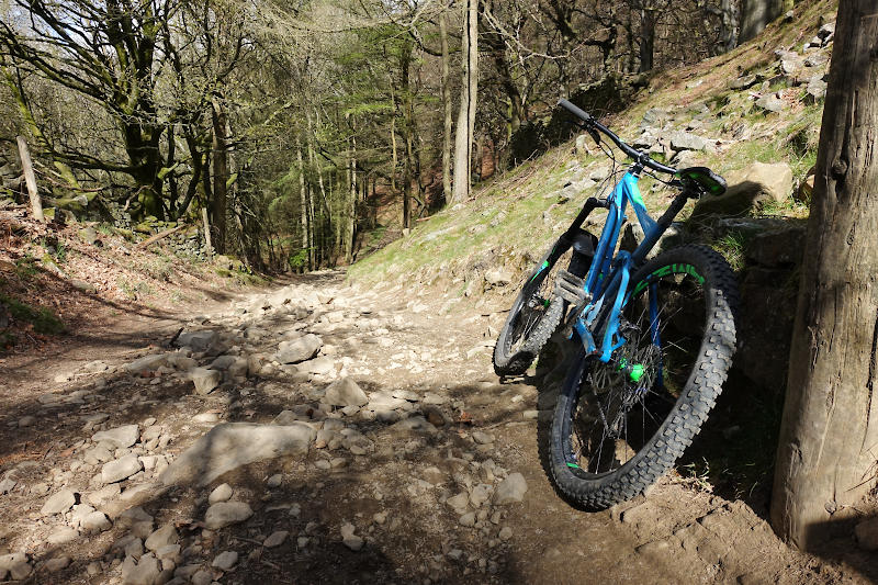 The rocky Hagg Farm bridleway descent