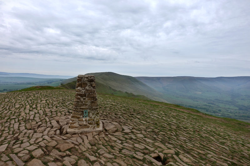 Summit Trig Point on Mam Tor