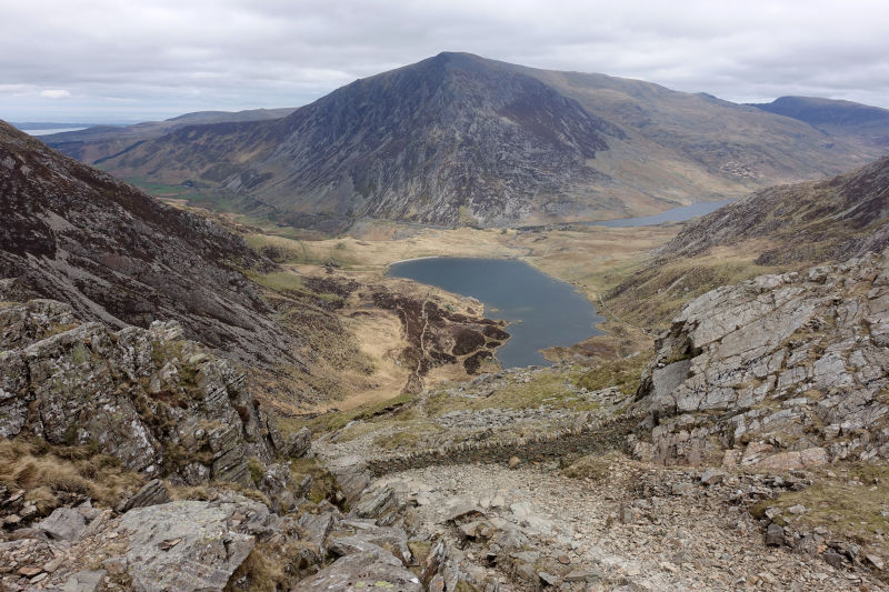 View of Pen yr Ole Wen and Llyn Idwal