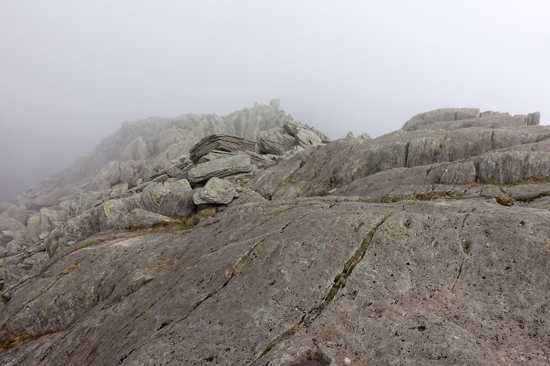 Rocky route to the summit of Tryfan