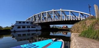Stand Up Paddleboarding launch at Acton Swing Bridge