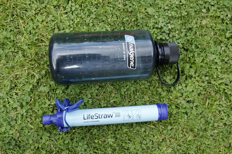 Water bottle and personal water filter